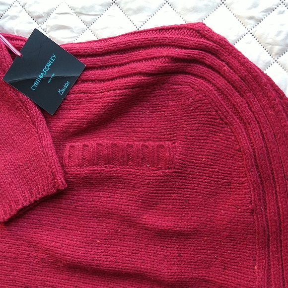 Women's Cynthia Rowley red cowl neck sweater size 1X - Picture 2 of 9